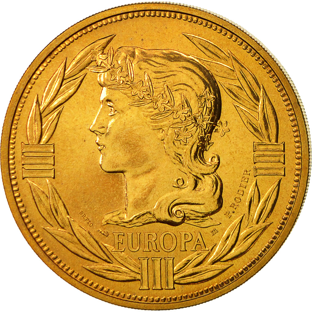 France, Medal, Ecu Europa, Marianne, 1986, Rodier, MS(64), Bronze