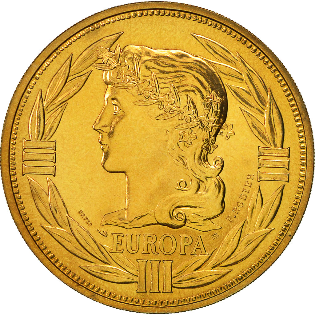 Francia, Medal, Ecu Europa, Marianne, 1987, Rodier, SC+, Bronce