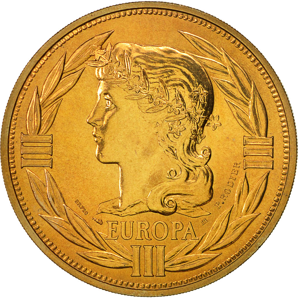 France, Medal, Ecu Europa, Marianne, 1985, Rodier, SPL+, Bronze