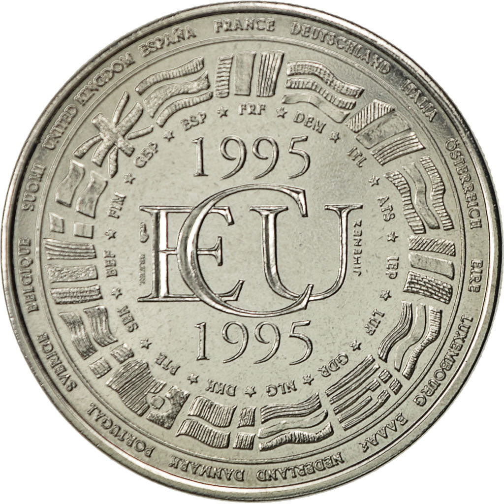 Frankreich, Medal, Ecu Europa, 1995, Jimenez, UNZ+, Nickel