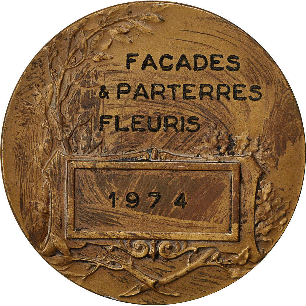 France, Medal, Façades et Parterres Fleuris, 1974, Charles, EF(40-45), Bronze