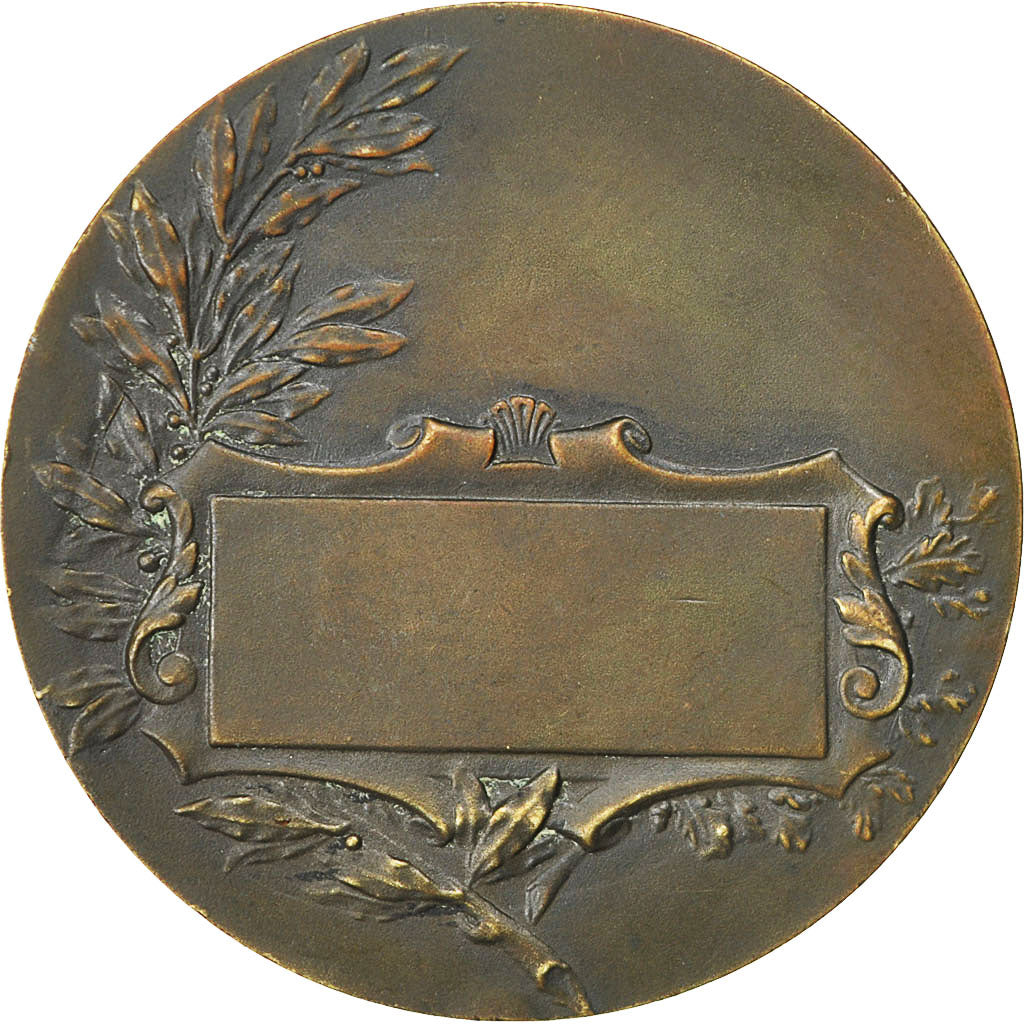 Frankrijk, Medal, Art Nouveau, Femme Assise, Coucher de Soleil, Rasumny, ZF
