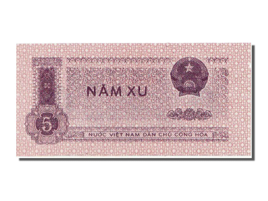 Biljet, Viëtnam, 5 Xu, 1974, NIEUW