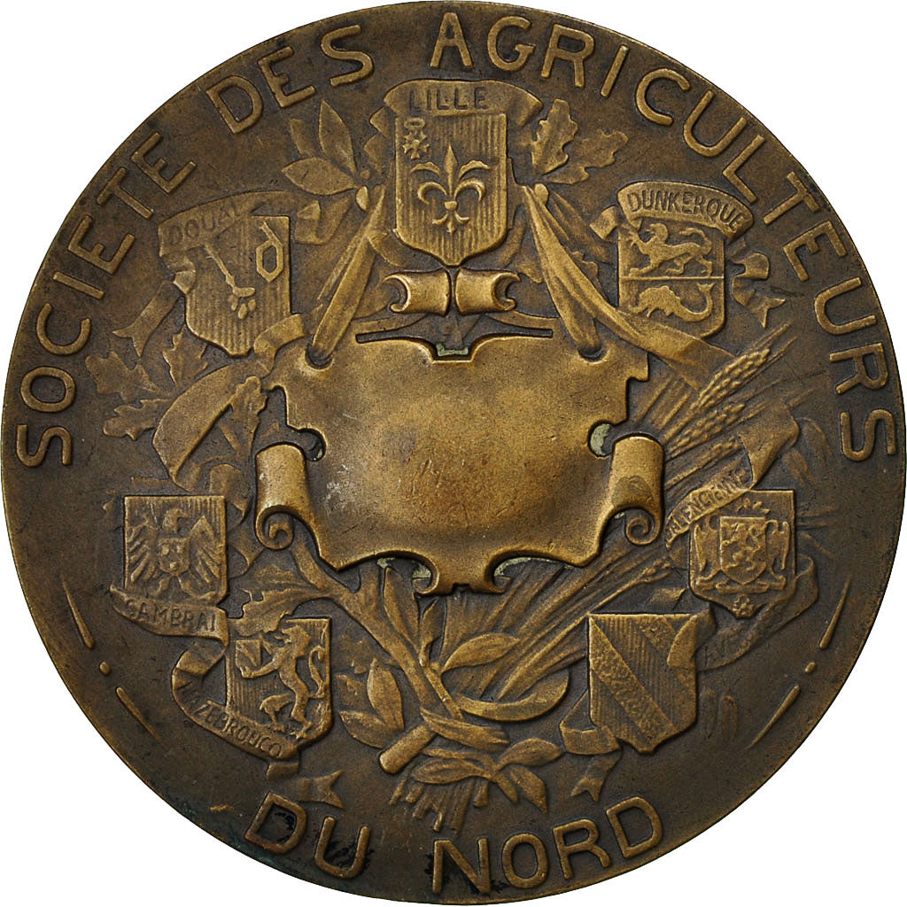 France, Medal, Société des Agriculteurs du Nord, Michelet, VF(30-35), Bronze