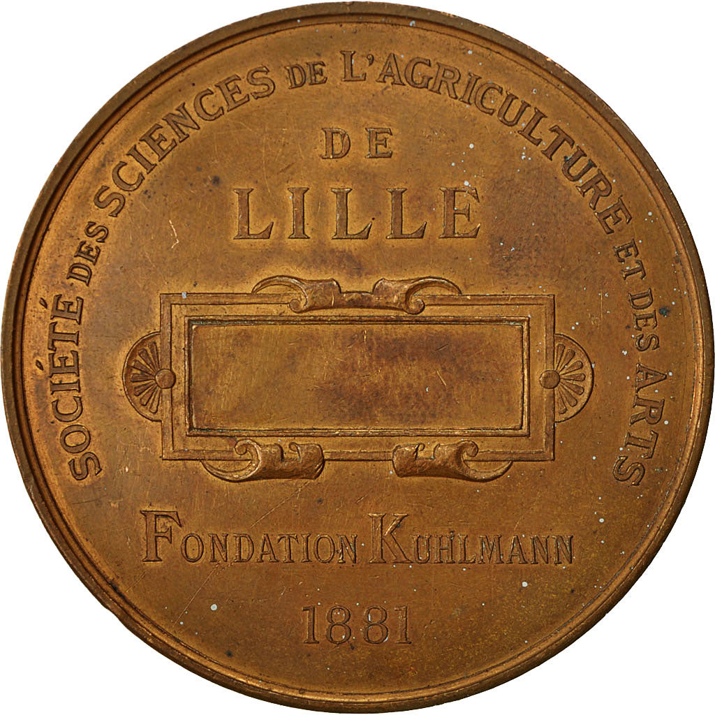 Frankreich, Medal, Société des Sciences de l'Agriculture de Lille, 1881, SS+