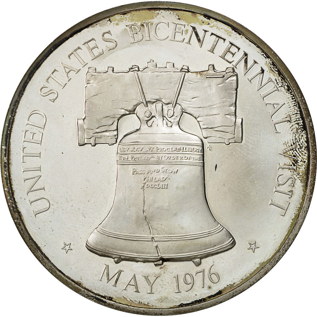 Francia, Medal, Ve République, Valery Giscard d'Estaing, 1976, EBC+, Plata