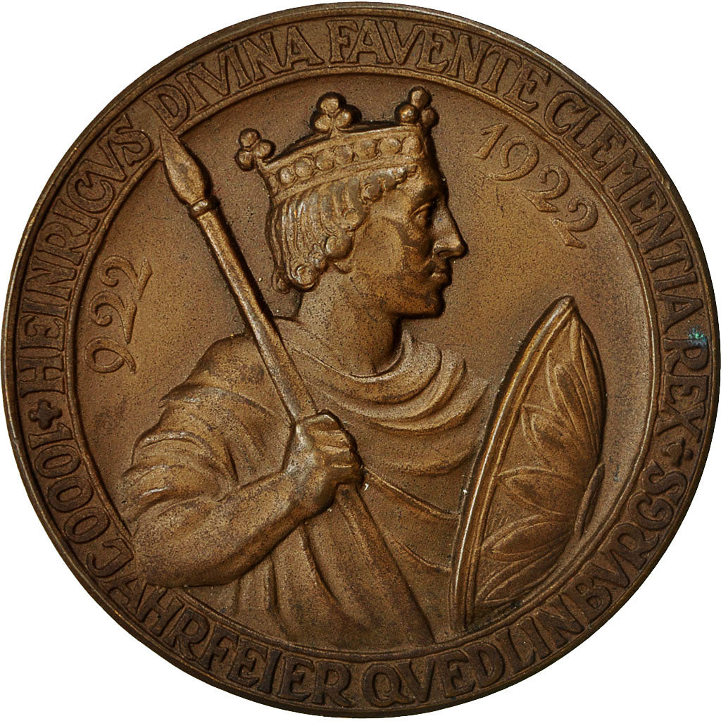 France, Medal, Henricus Divina Favente Clementia Rex (922-1922), 1922
