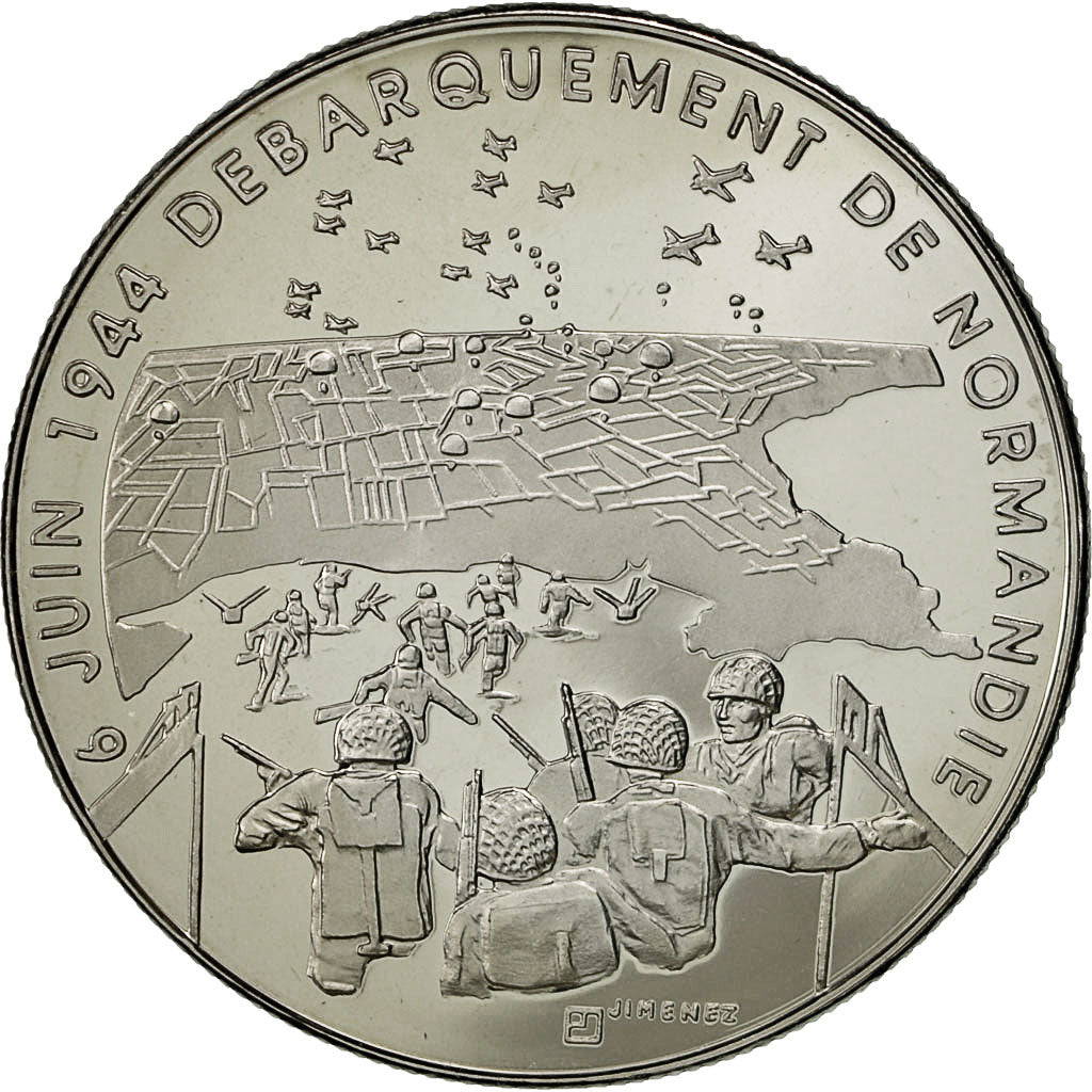 France, Medal, 6 Juin 1944 - Débarquement De Normandie, MS(63), Nickel