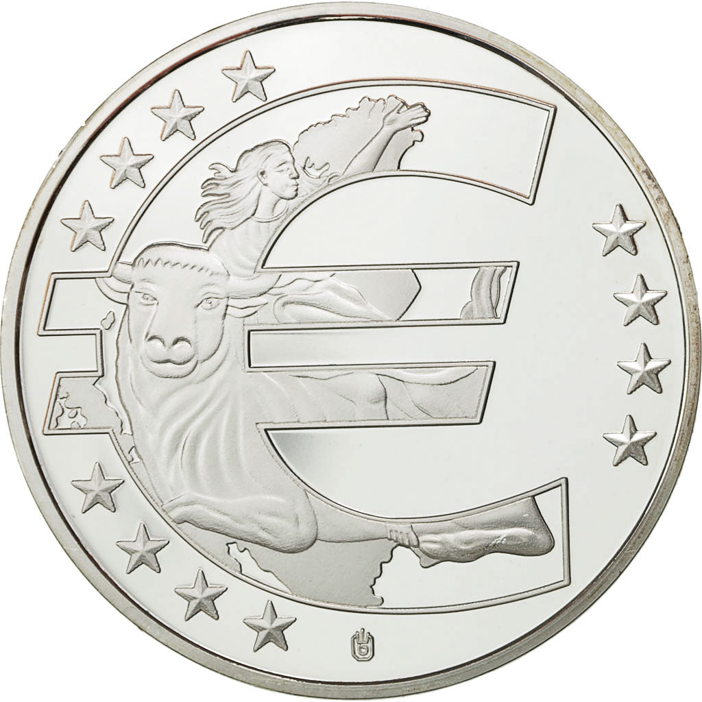 Francia, Medal, Les Dix Ans de L'Europe, SC, Copper Plated Silver