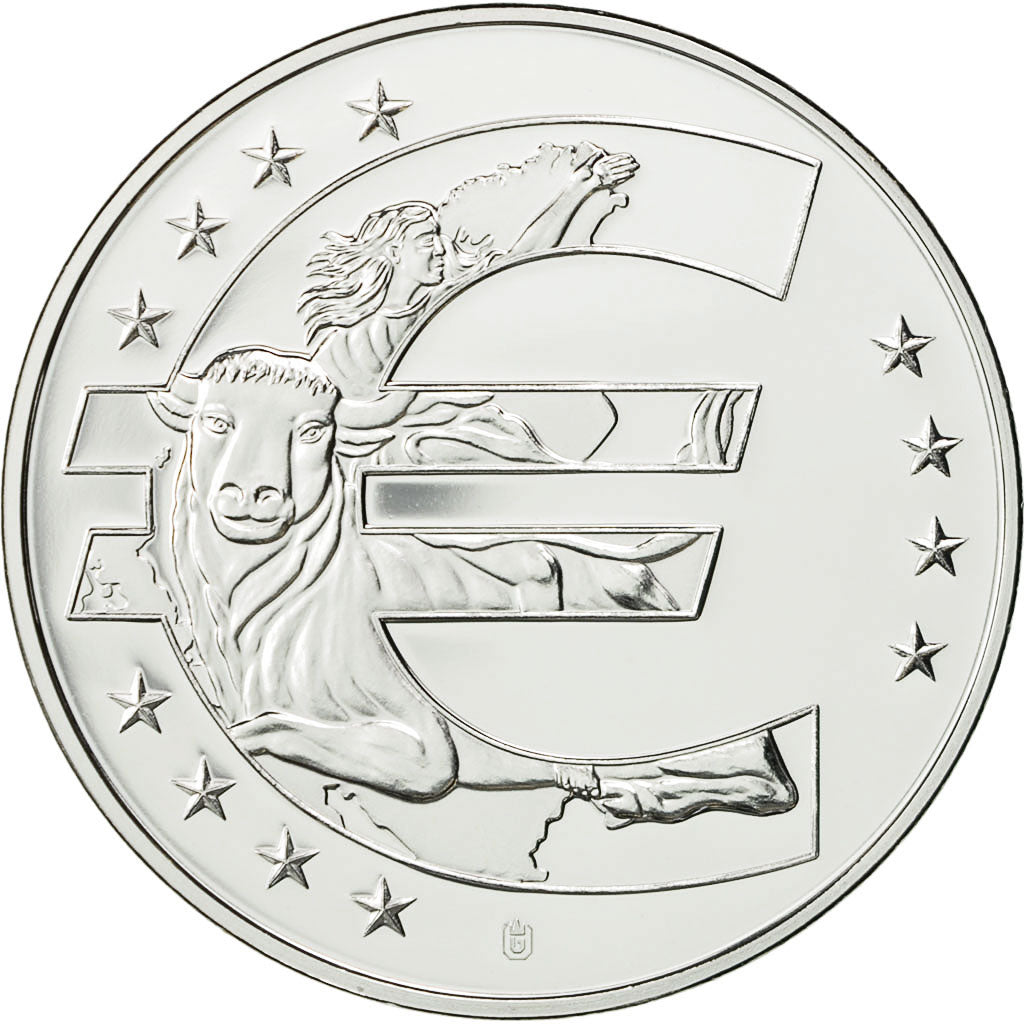 Francja, Medal, Malte, 10 Ans dans l'Europe, MS(63), Miedź platerowana srebrem