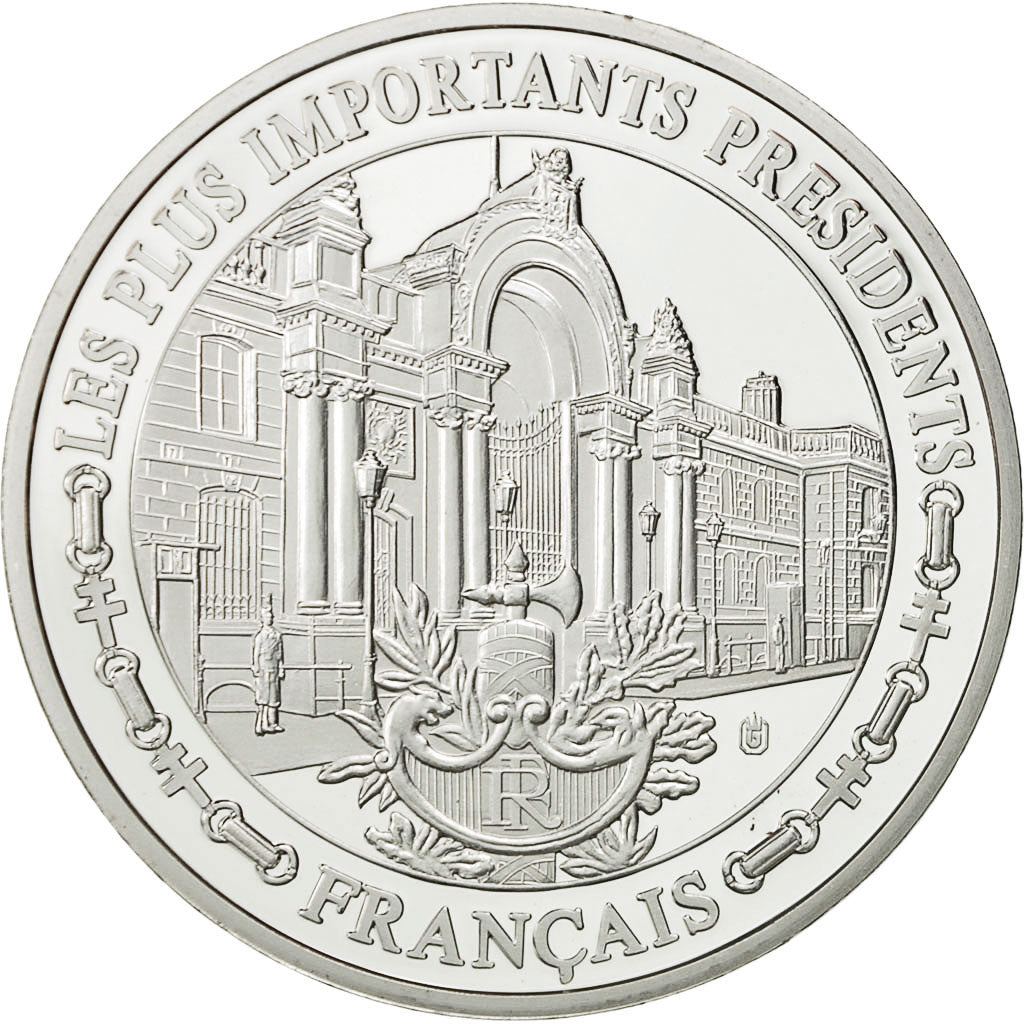 France, Medal, Les Présidents Français, De Gaulle, MS(63), Copper Plated