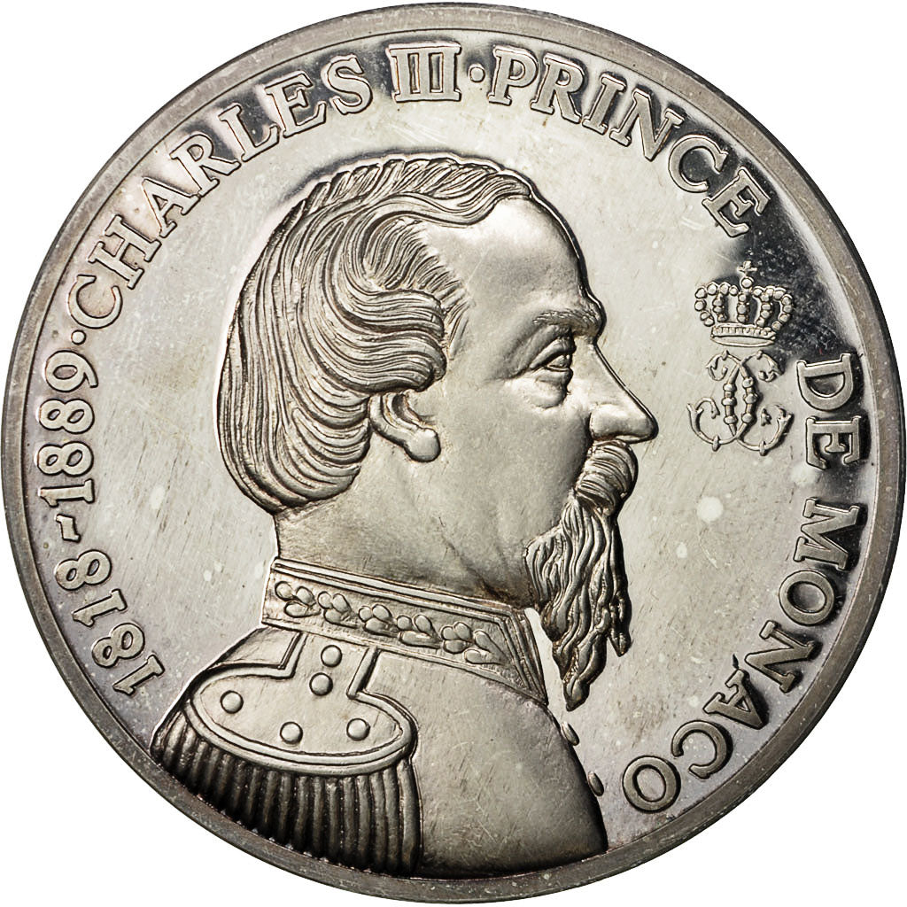 Monaco, Medal, Charles III, Prince de Monaco (1818-1889), MS(63), Silver