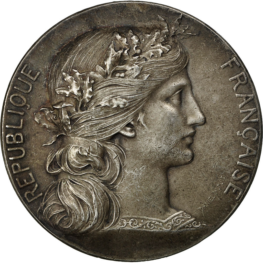 France, Medal, Concours de Tir, République Française, Degeorge, TTB+, Argent