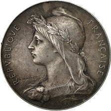 France, Medal, République Française, Marianne, Roty, AU(50-53), Silver