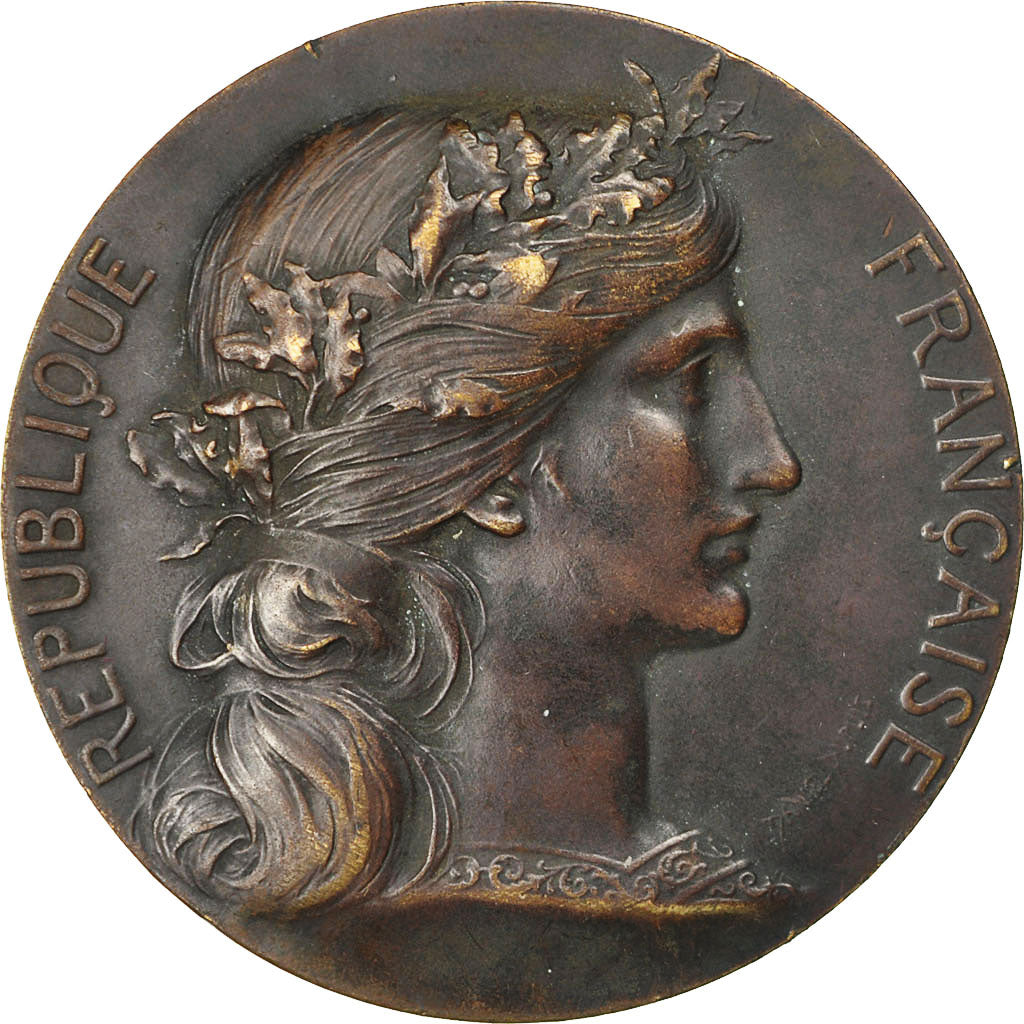 France, Medal, Marianne, République Française, Dubois / Dupuis, AU(50-53)
