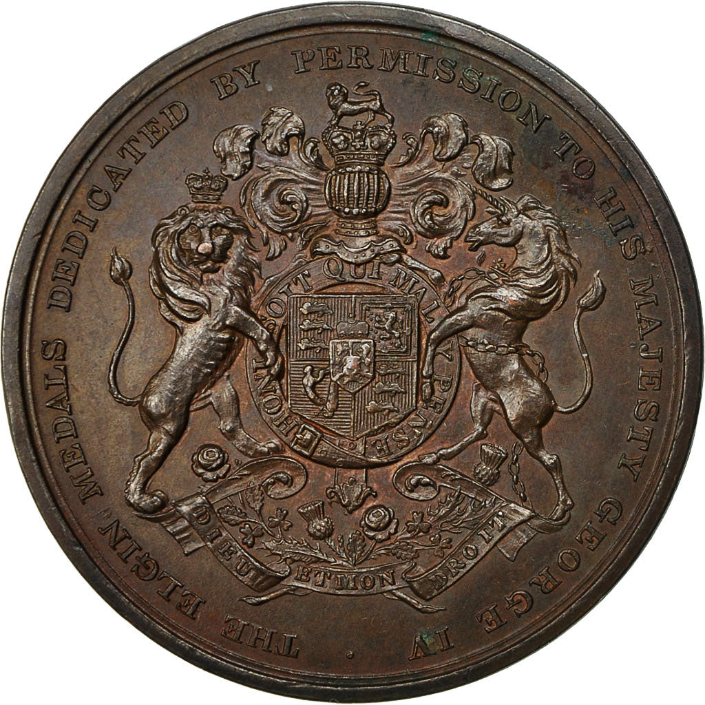 Regno Unito, Medal, Georges IV, Elgin, Théseus, Thomason, BB+, Bronzo