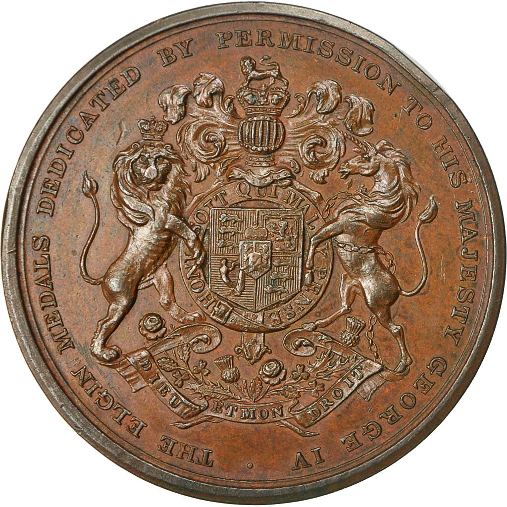 Regno Unito, Medal, Elgin, Georges IV, Thomason, BB+, Bronzo