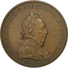 Francja, Medal, Henri III, Roi de France et de Pologne, MS(60-62), Bronze