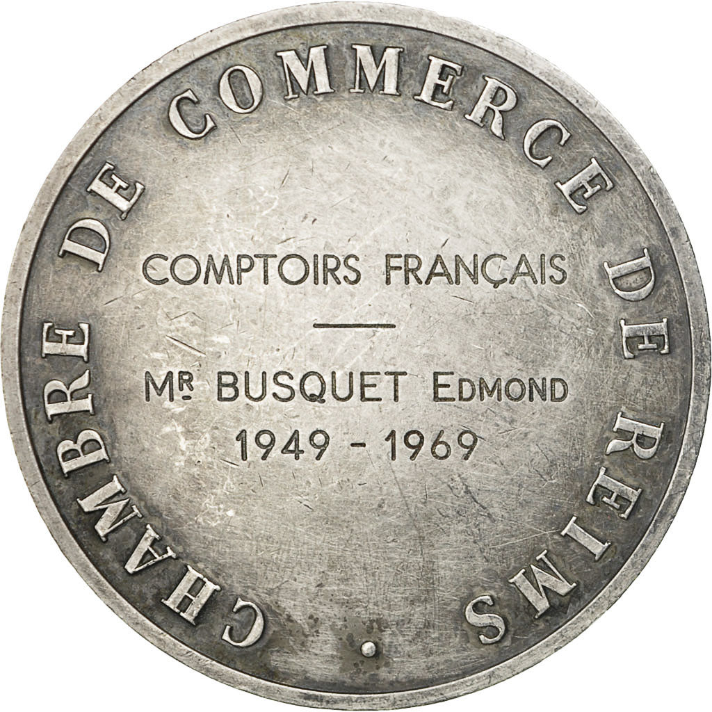 Francia, Medal, Colbert, Chambre de Commerce de Reims, 1969, Depaulis, EBC