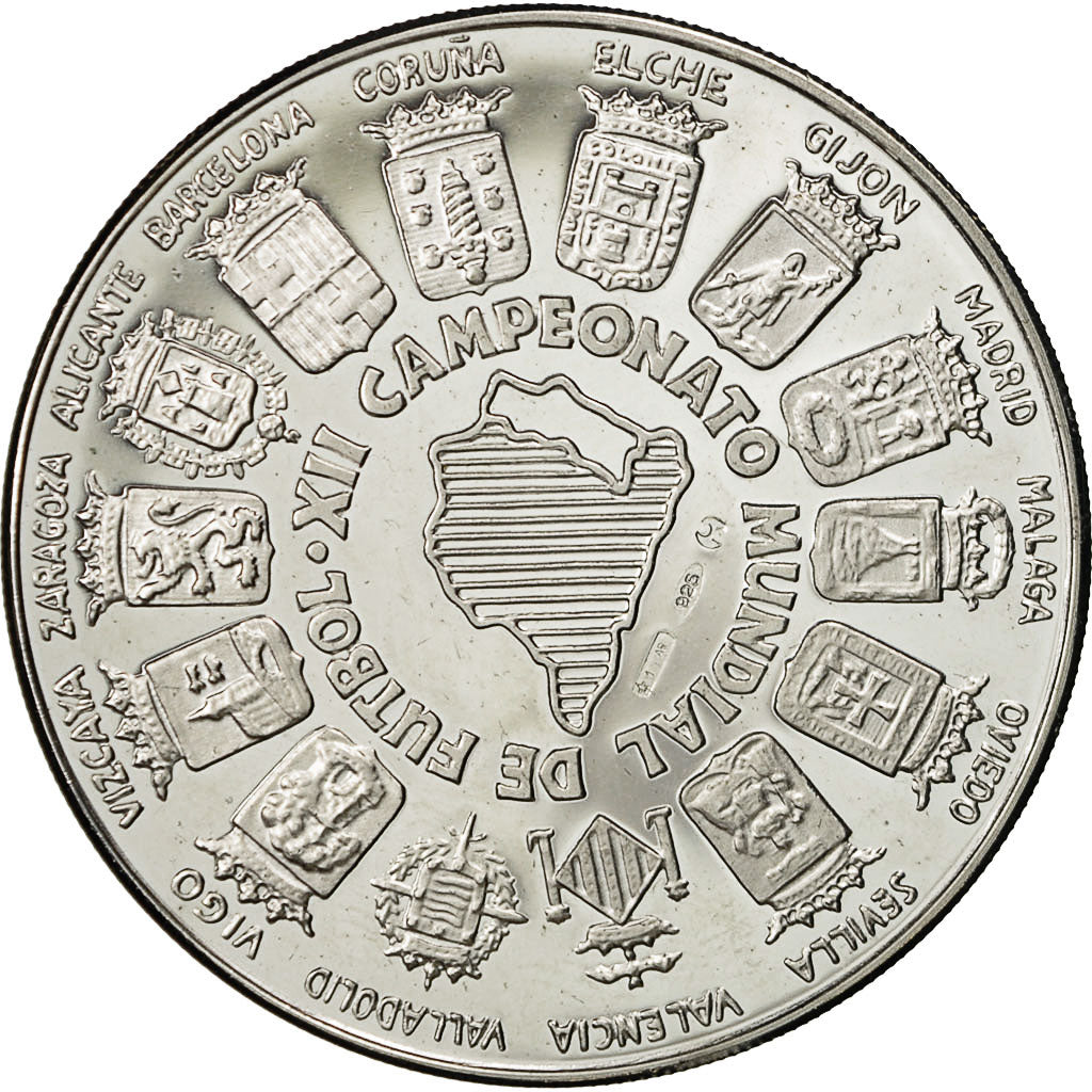 France, Medal, Coupe du Monde de Footbal en Espagne, 1982, SUP+, Argent
