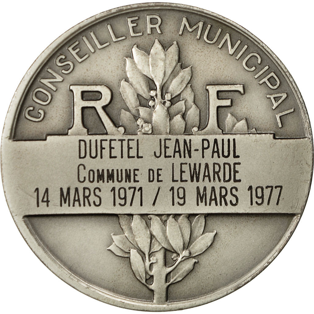 France, Medal, Marianne, République Française, 1977, Morlon, MS(60-62)