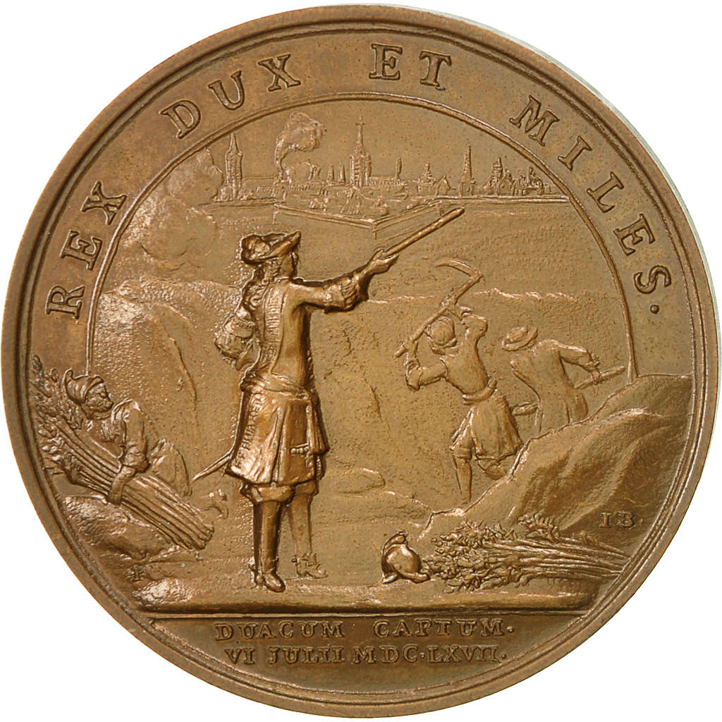 France, Medal, Louis XIV, Prise de Douai, 1972, Mauger, MS(63), Bronze