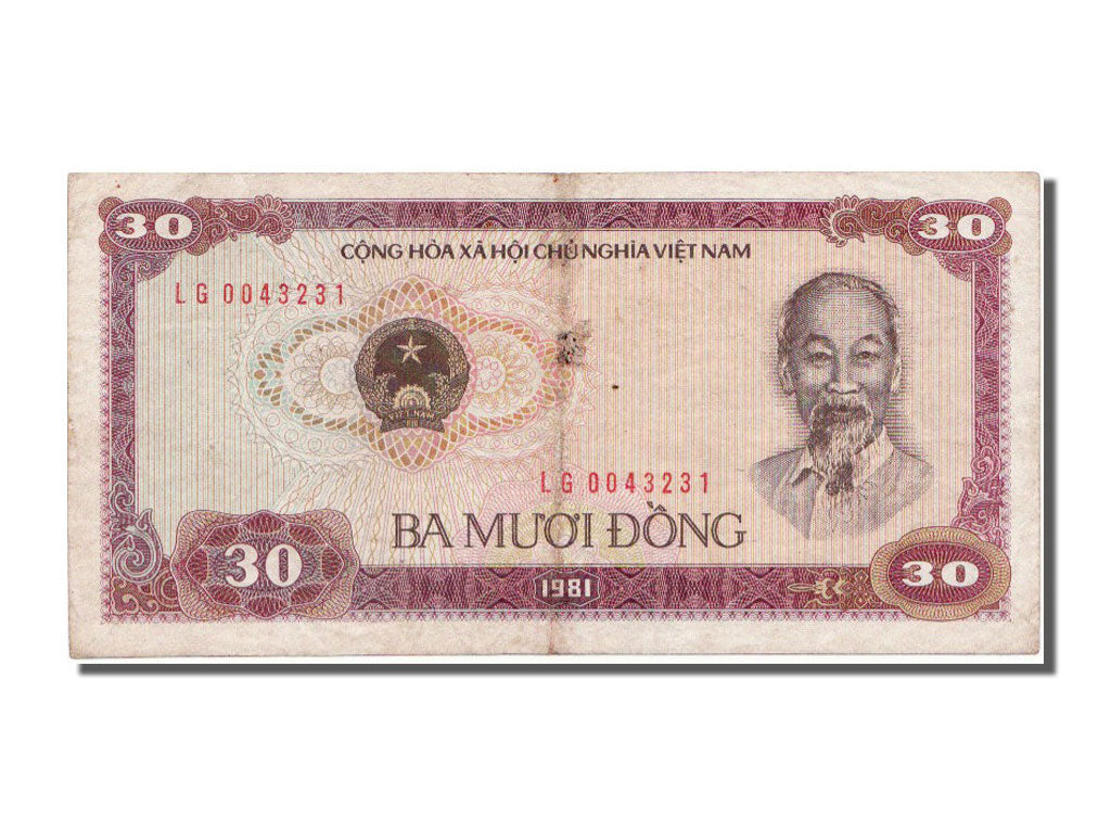 Viet Nam, 30 Dông, 1981, VF(20-25)