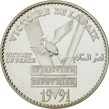 France, Medal, Libération du Koweit, Victoire de la Paix, 1991, MS(64), Silver