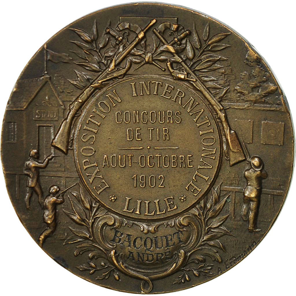 Frankrijk, Medal, Exposition Internationale de Lille, Tir, 1902, Rivet, PR