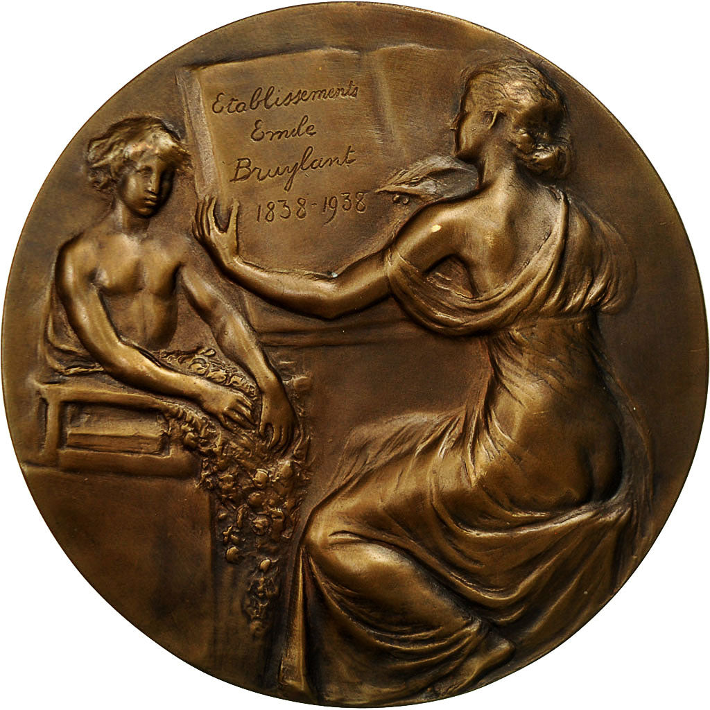 Belgium, Medal, Art Nouveau, Etablissements Emile Bruylant, 1938, Huygelen