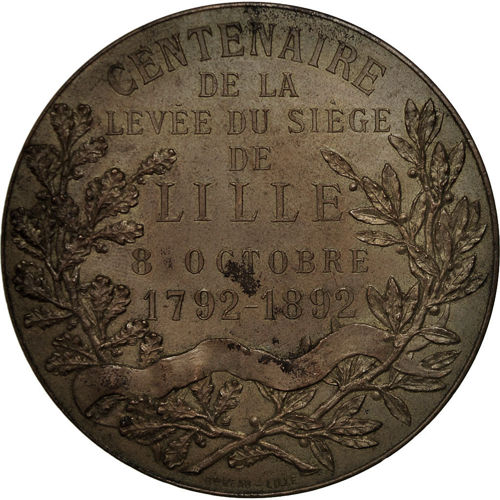Frankreich, Medal, Centenaire de la levée du siège de Lille, Rivet, VZ