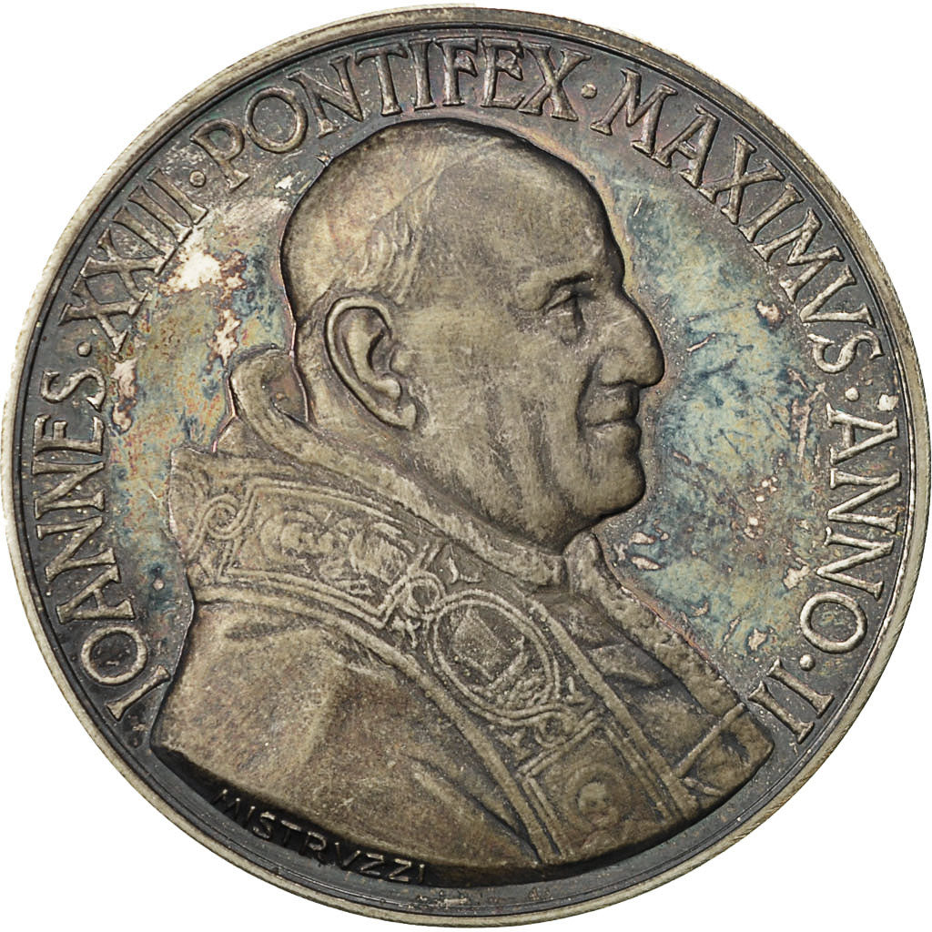 Vaticano, Medal, Le Pape Jean XXIII, Chapelle Sixtine, Mistruzzi, SPL, Argento