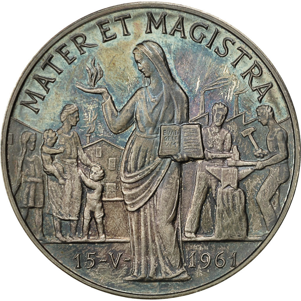 Vatican, Medal, Le Pape Jean XXIII, Mater et Magistra, 1961, Ciampaoli, SUP+