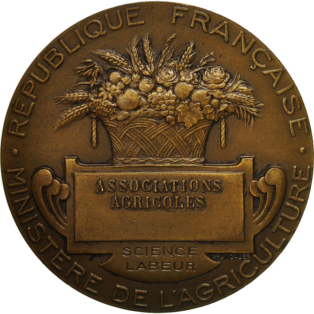 Francia, Medal, Ministère de l'Agriculture, Associations Agricoles, Lagrange