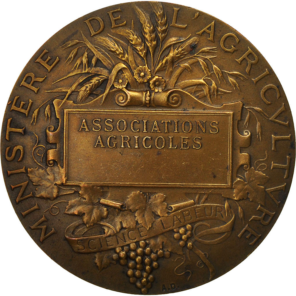 France, Medal, République Française, Ministère de l'agriculture, Dubois.A