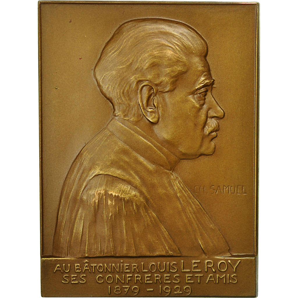 Belgium, Medal, Droit, Au Bâtonnier Louis Leroy, Samuel, MS(60-62), Bronze
