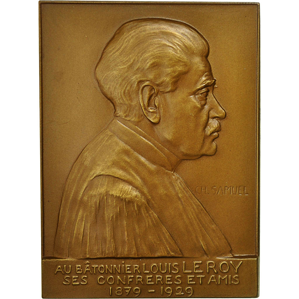 Belgium, Medal, Droit, Au Bâtonnier Louis Leroy, Samuel, MS(60-62), Bronze