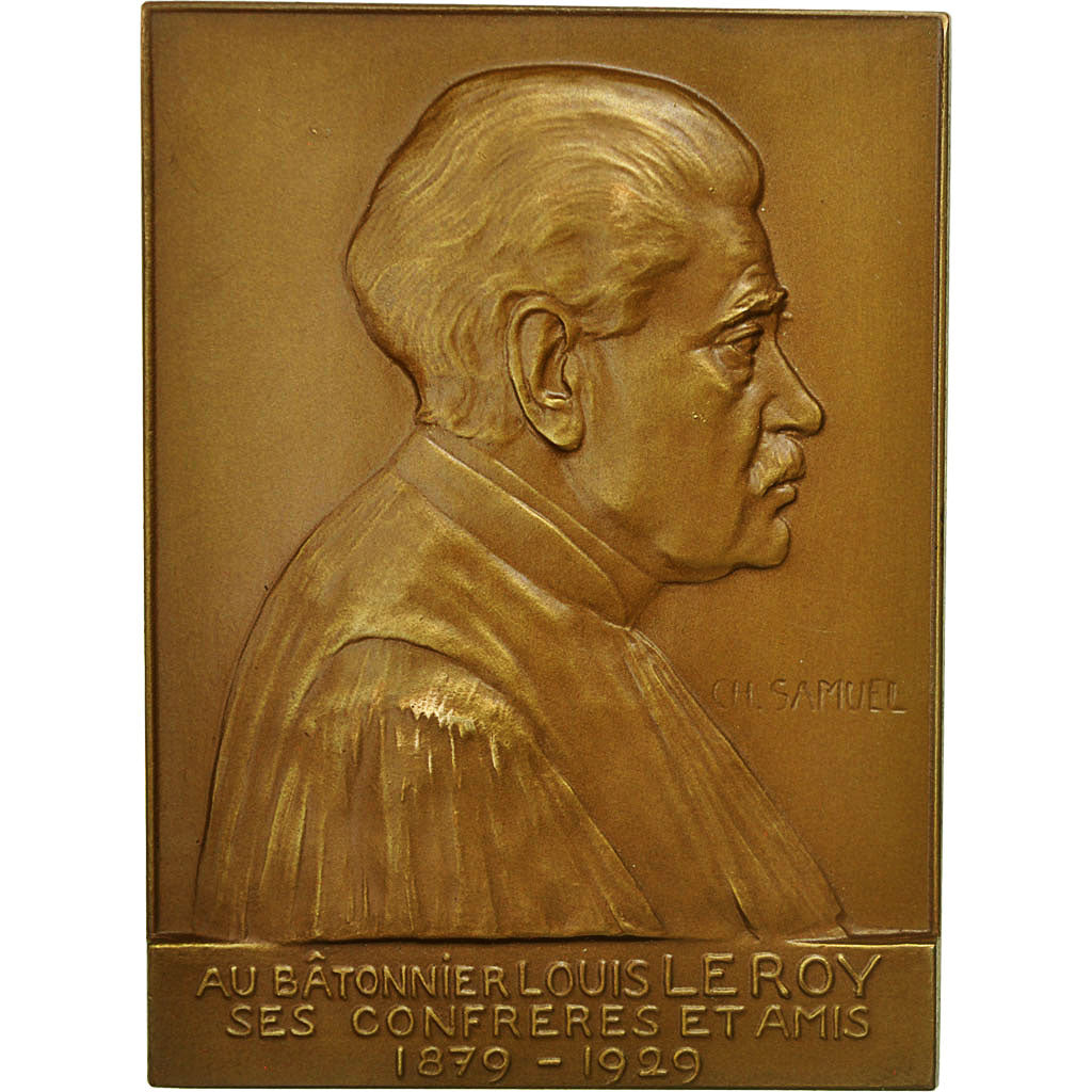 Belgium, Medal, Droit, Au Bâtonnier Louis Leroy, Samuel, MS(60-62), Bronze