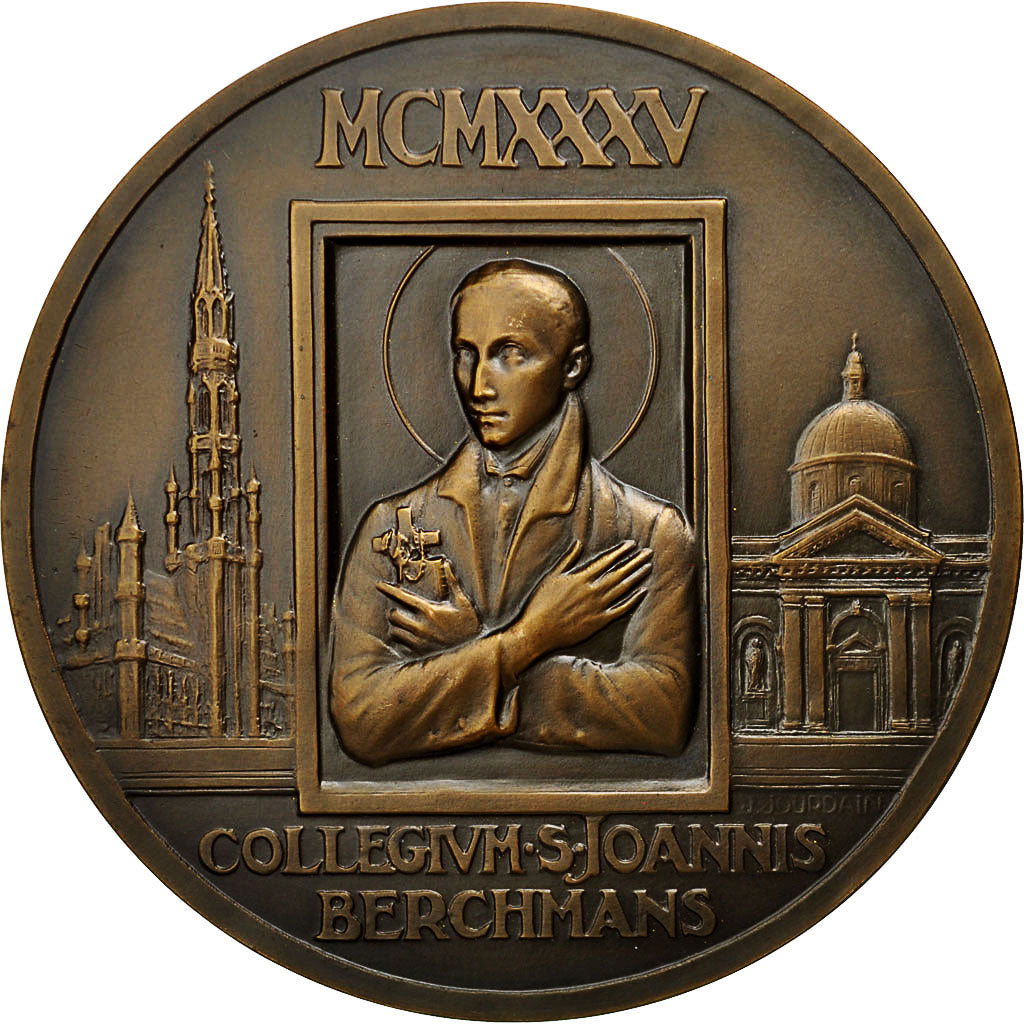 Belgio, Medal, Collège Berchmans, Archange terrassant le Diable, 1935