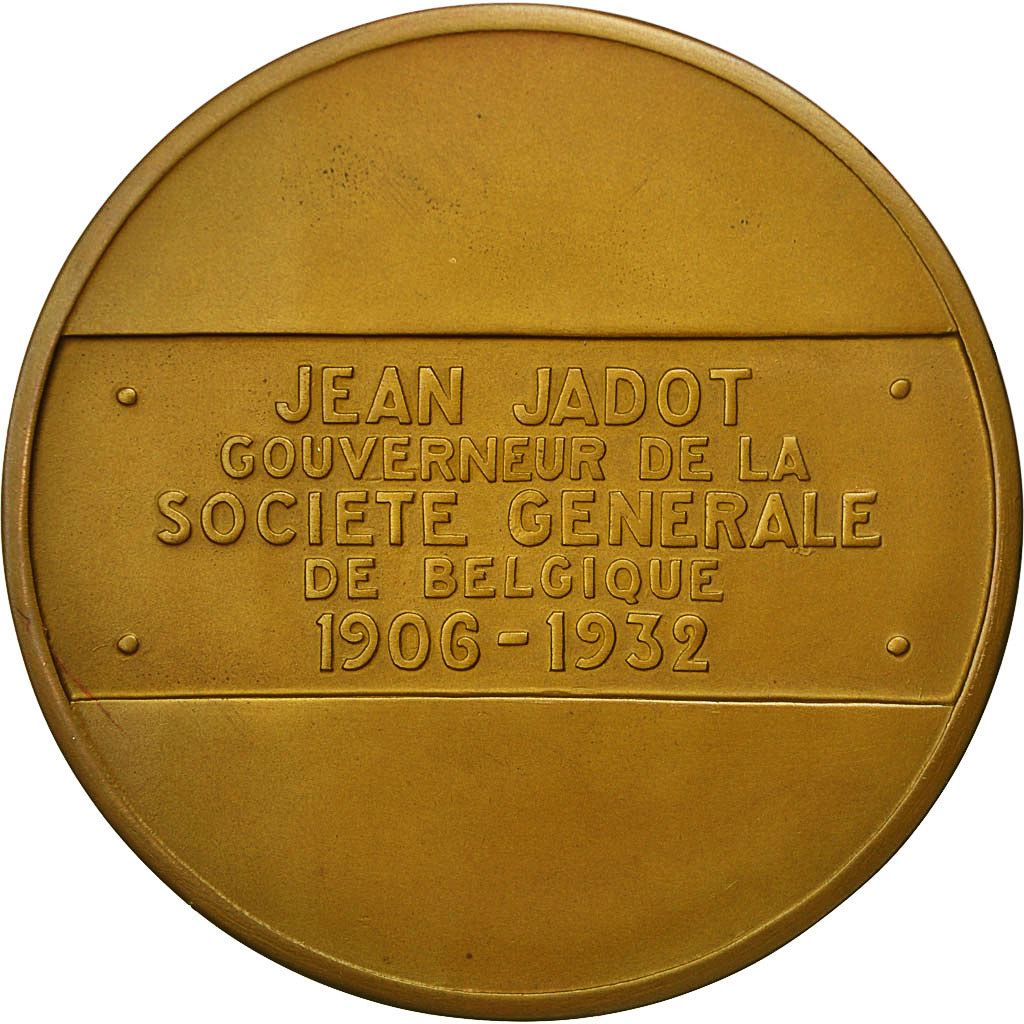 Belgique, Medal, J.Jadot, Gouverneur de la Société Générale de Belgique