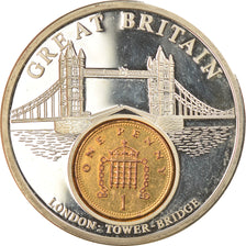 Great Britain, Medal, European Currencies, London Tower-Bridge, AU(55-58)