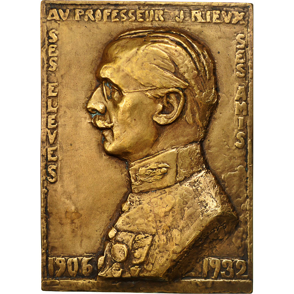 France, Medal, Médecine, Professeur J.Rieux, 1932, MS(60-62), Bronze