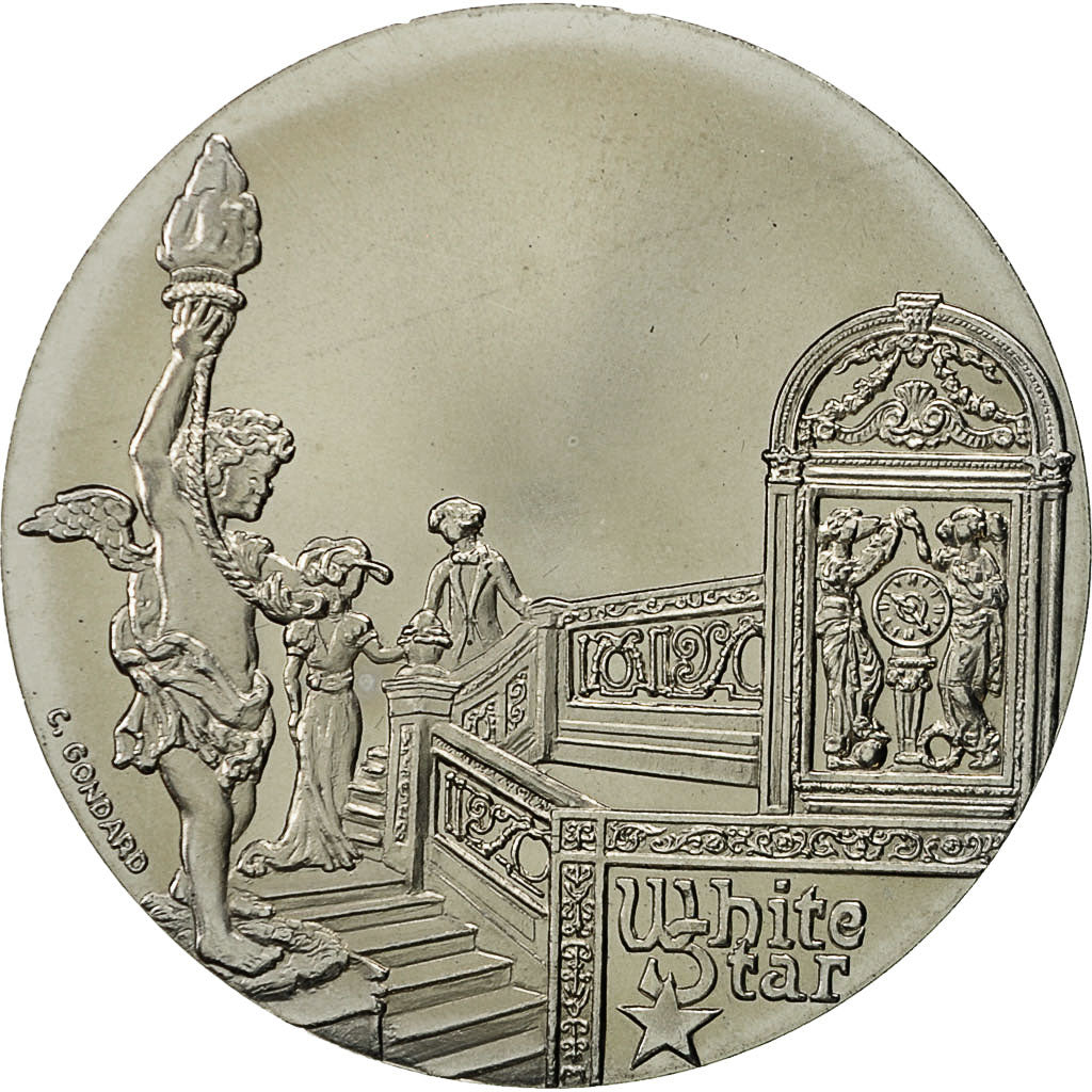 Francia, Medal, Compagnie Générale Transatlantique, Titanic, C. Gondard, SPL