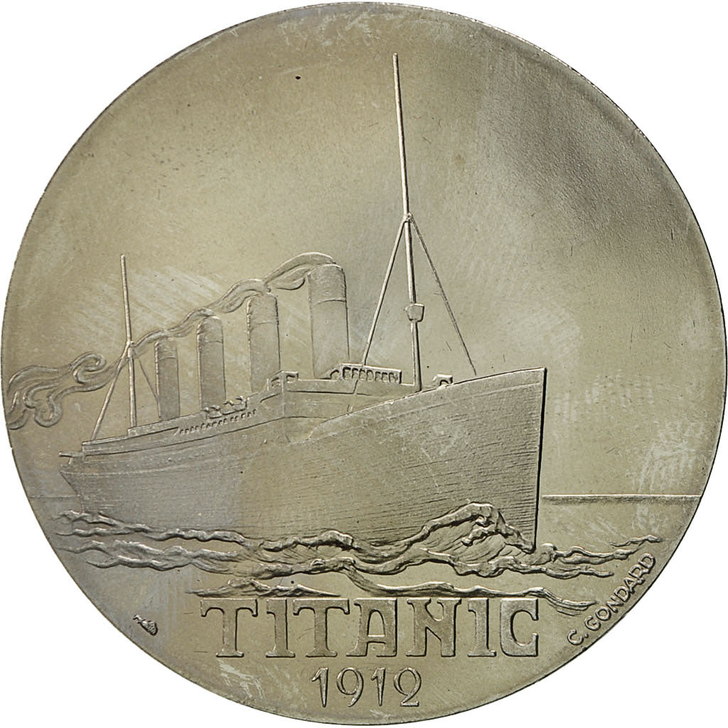 Francia, Medal, Compagnie Générale Transatlantique, Titanic, C. Gondard, SPL