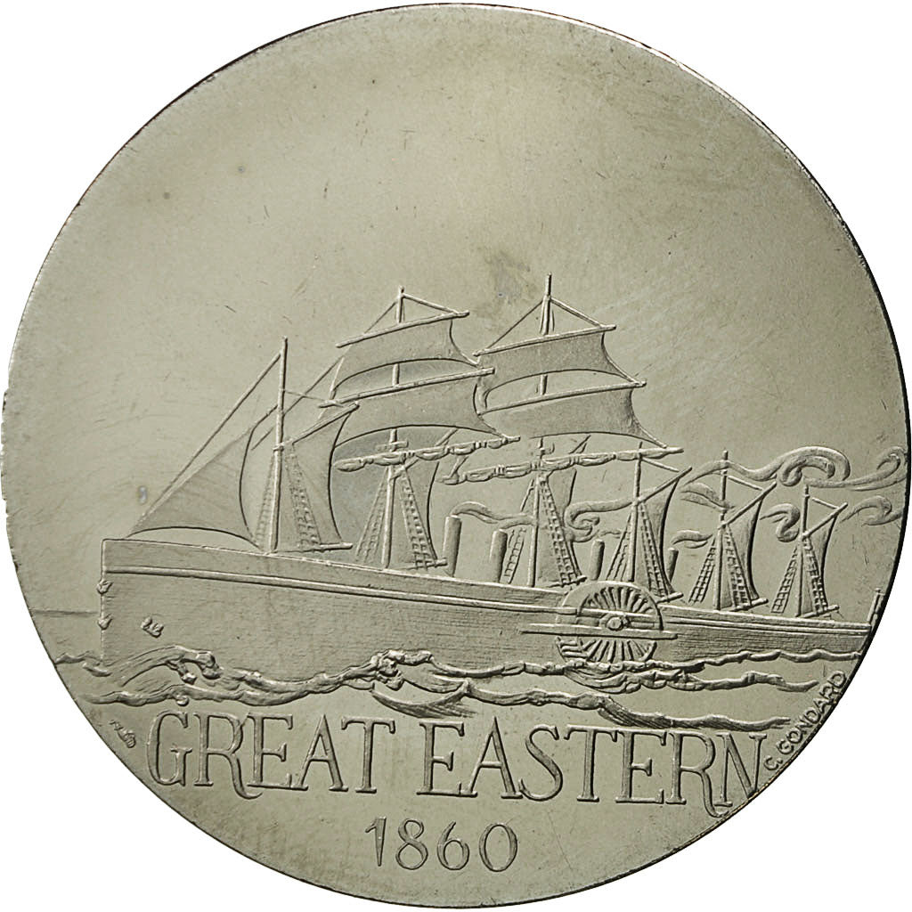 France, Medal, Compagnie Générale Transatlantique, Great eastern, C. Gondard