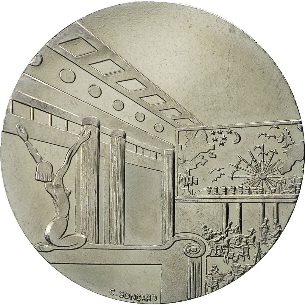 France, Medal, Compagnie Générale Transatlantique, Queen Mary, C. Gondard