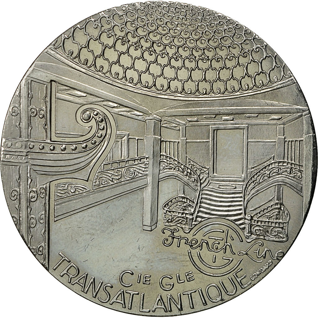 France, Medal, Compagnie Générale Transatlantique, Paris, C. Gondard, MS(63)