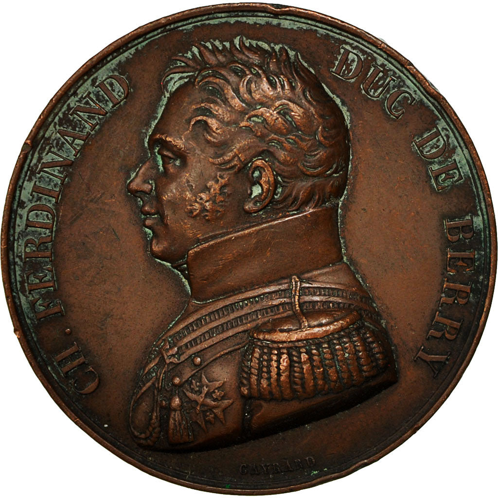 France, Medal, Duc Charles Ferdinand, Adieux aux Habitants du Nord, 1829