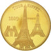 France, Medal, Paris - La Tour Eiffel, MS(64), Copper Gilt