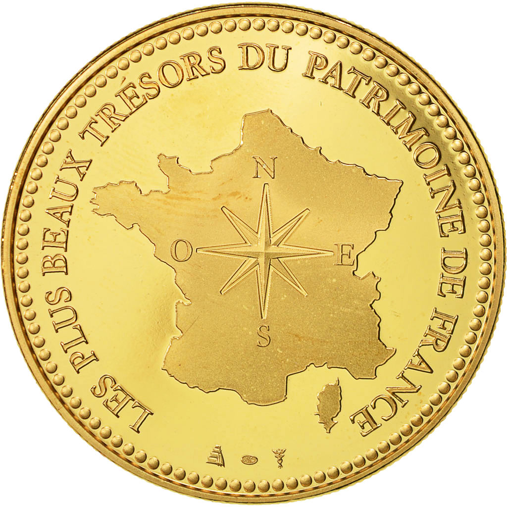 France, Medal, Paris - La Tour Eiffel, MS(64), Copper Gilt